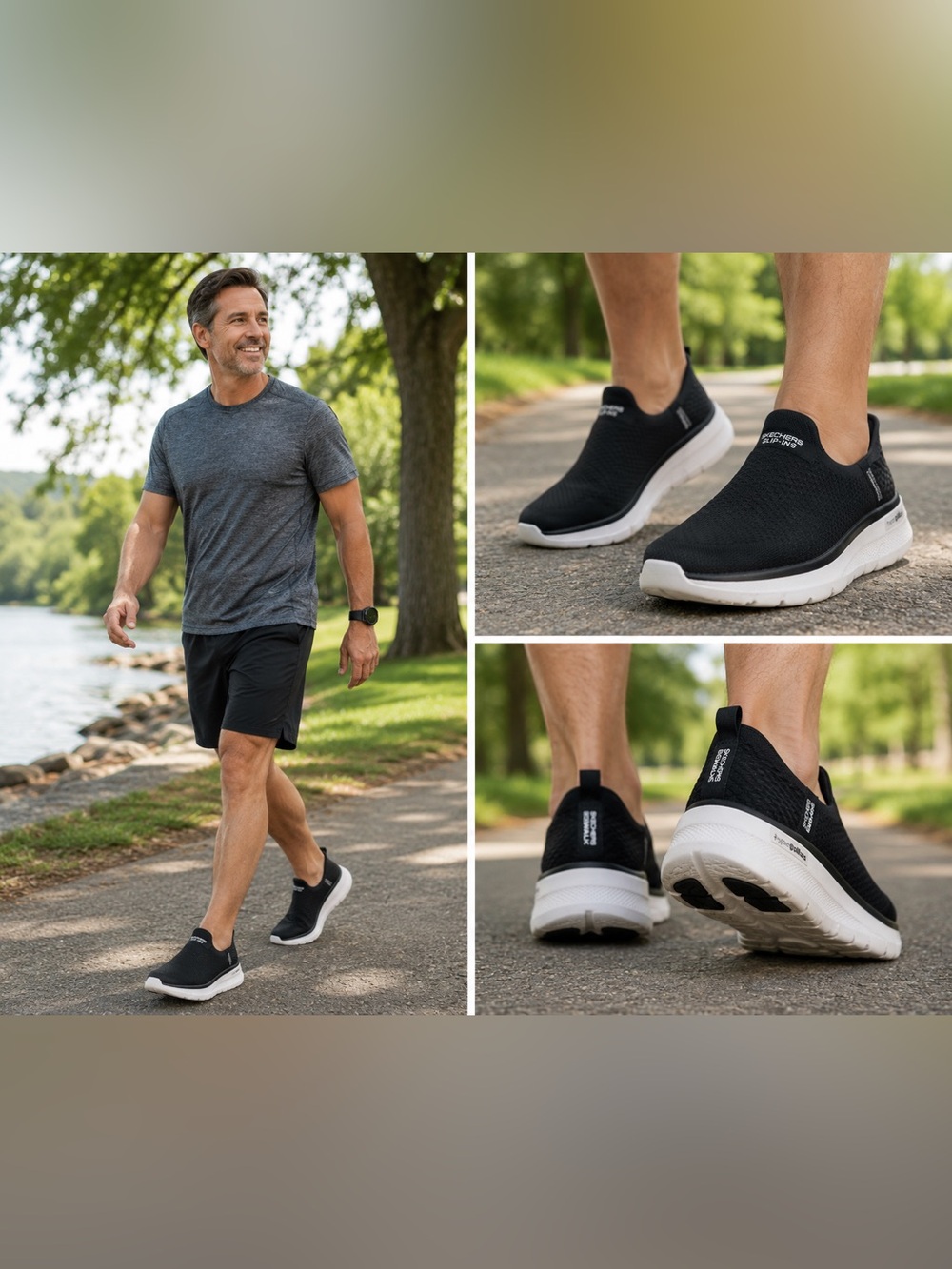 Skechers Hands Free Slip-Ins GO WALK 6 Easy On Extra Wide Fit Men’s 11.5